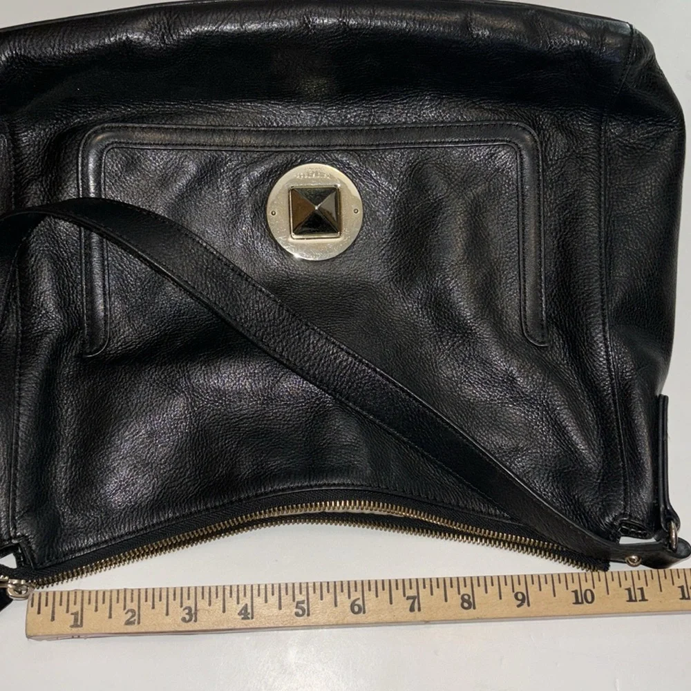 Kate Spade Black pebble leather shoulder bag NYC GIRLIE 90s Y2K